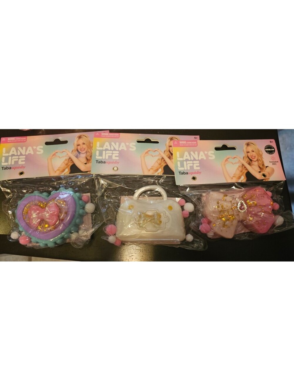 Lanas life squishy bow heart purse new bundle lot of 3
